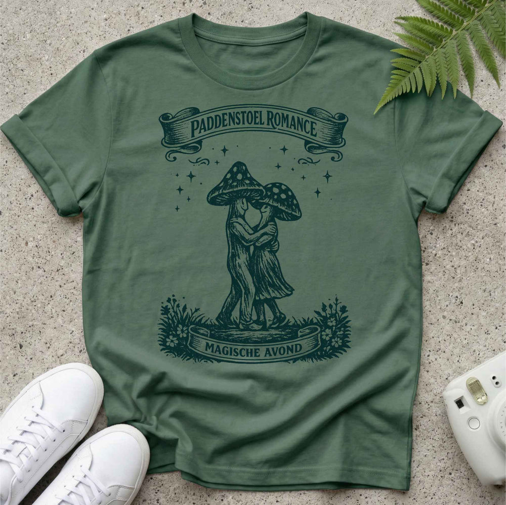 Paddenstoel Romance T-shirt Zwart