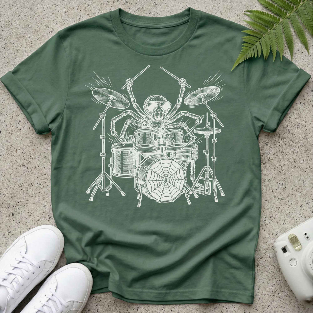 Spider Cool On Drums W T-shirt