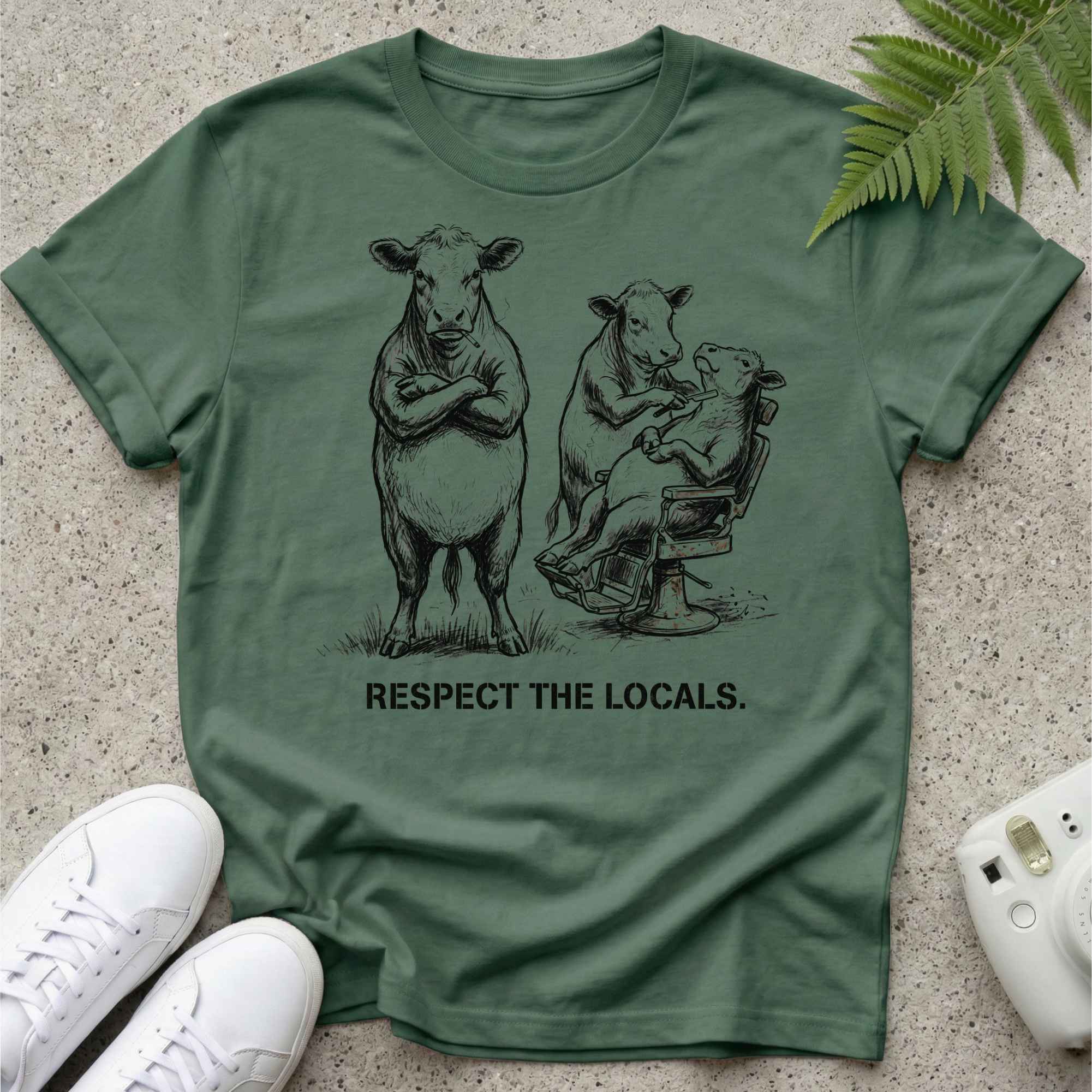 Respect the Locals Cow T-shirt