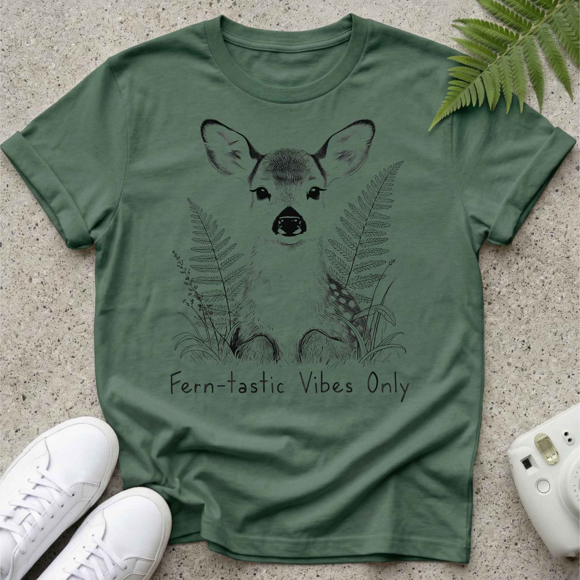 Fern-Tastic Vibes Only Deer BL T-shirt