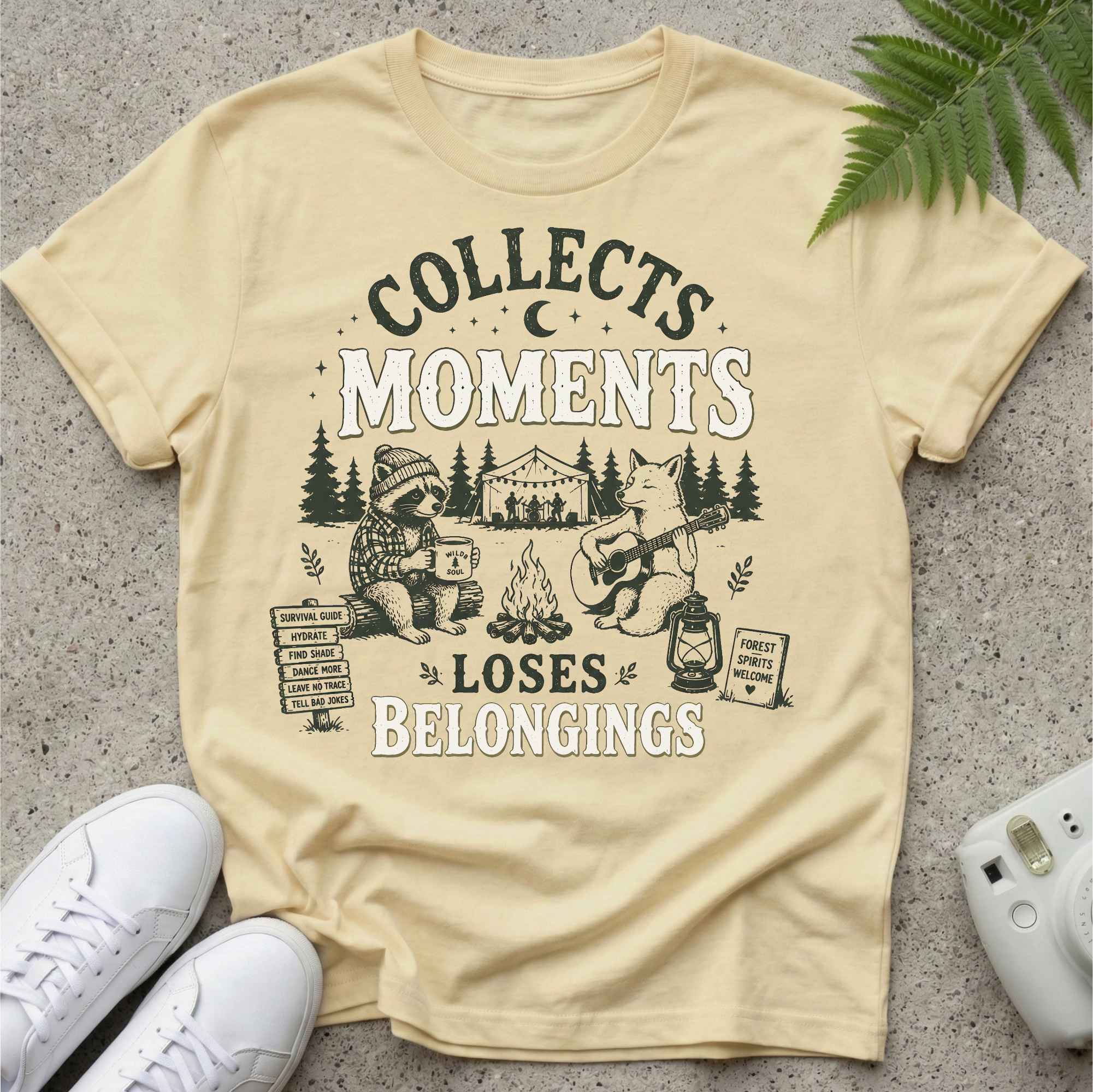 Collects Moments - Loses Belongings T-shirt