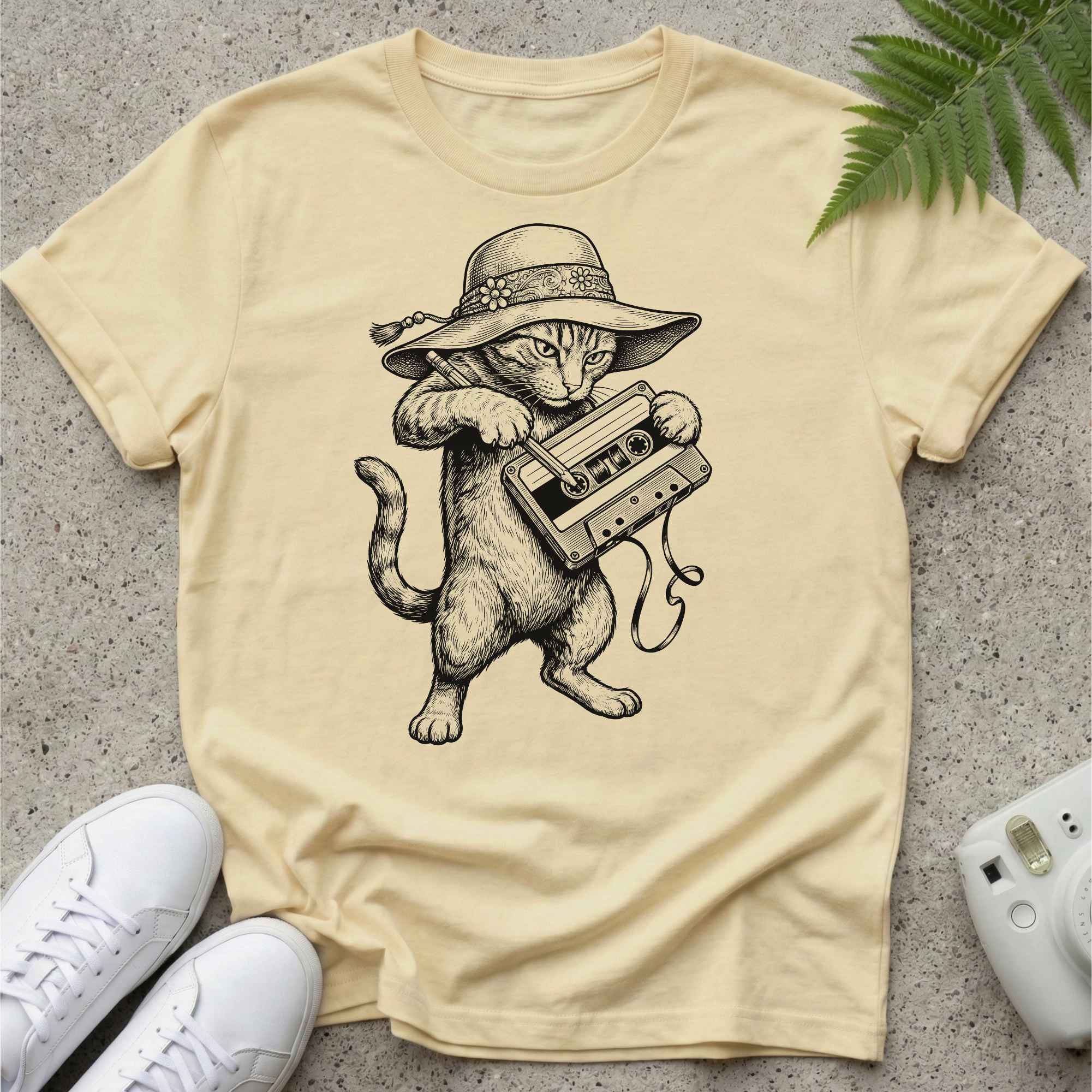 Cassette Struggles Cat B T-shirt