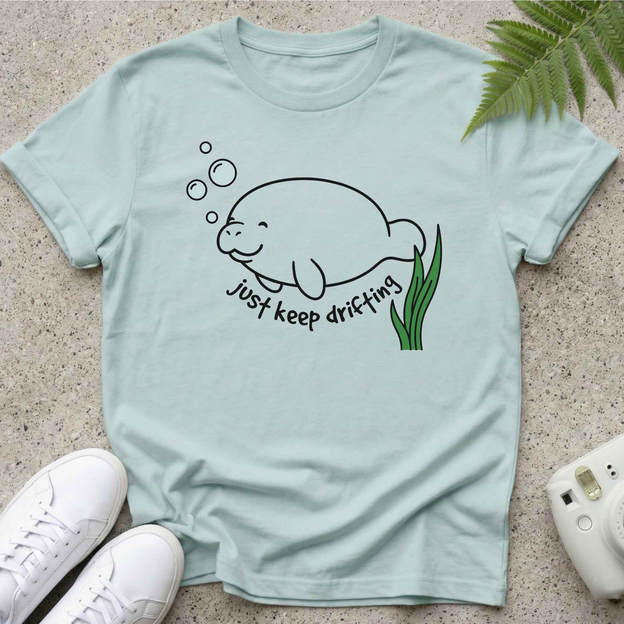 Just Keep Drifting Manatee T-shirt