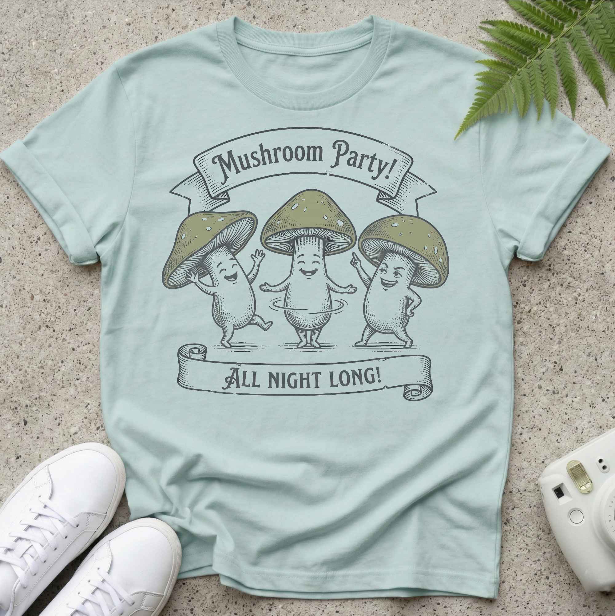 All Night Long Mushrooms T-shirt