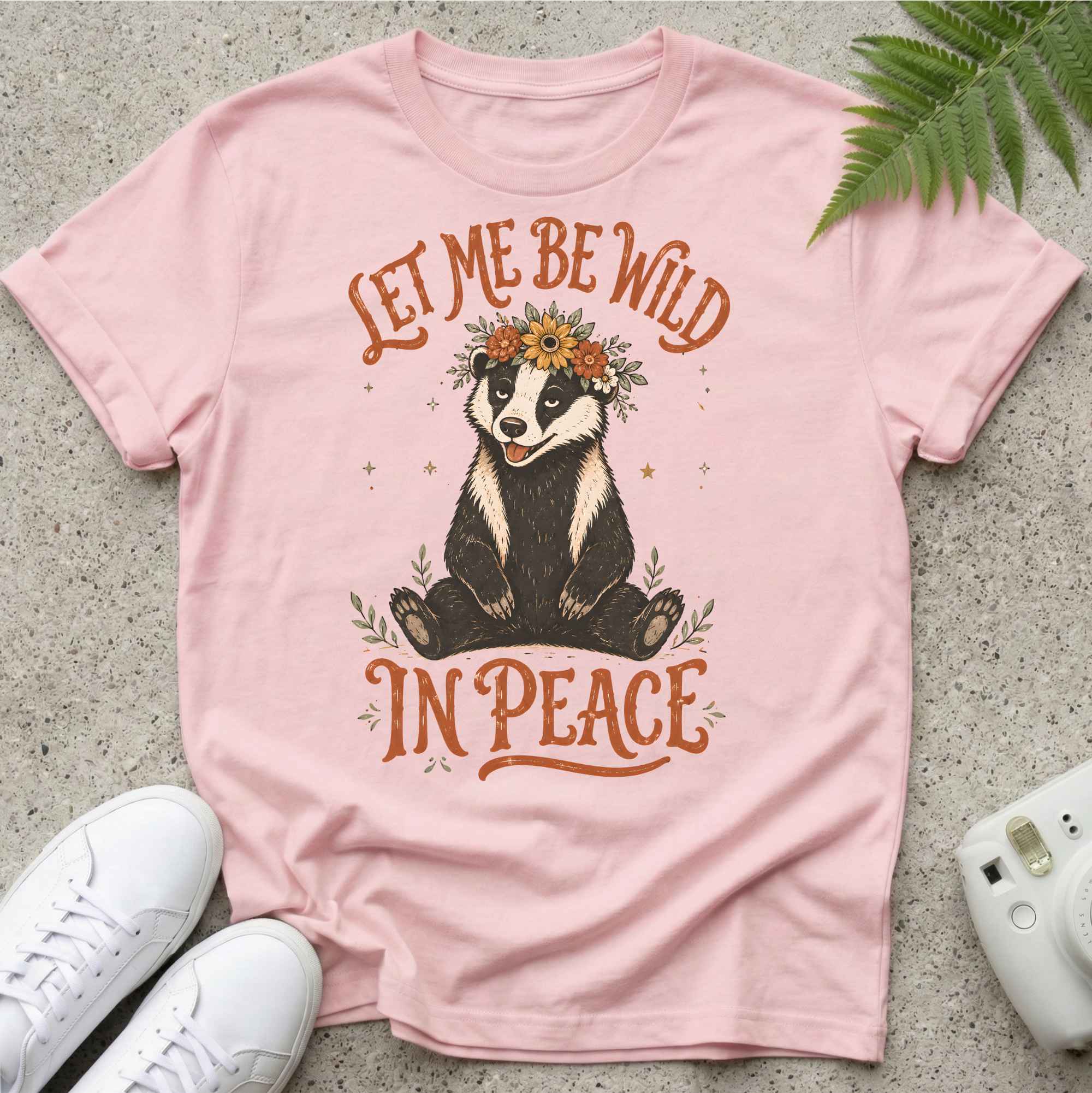 Let me Be Wild Badger T-shirt
