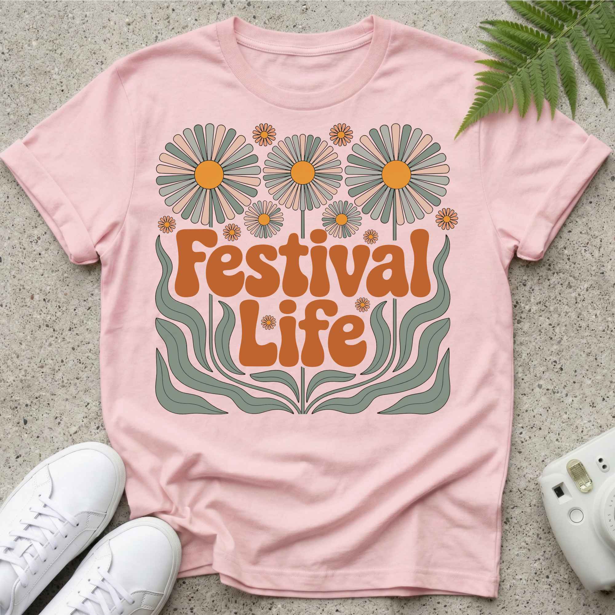 Festival Life Flowers T-shirt