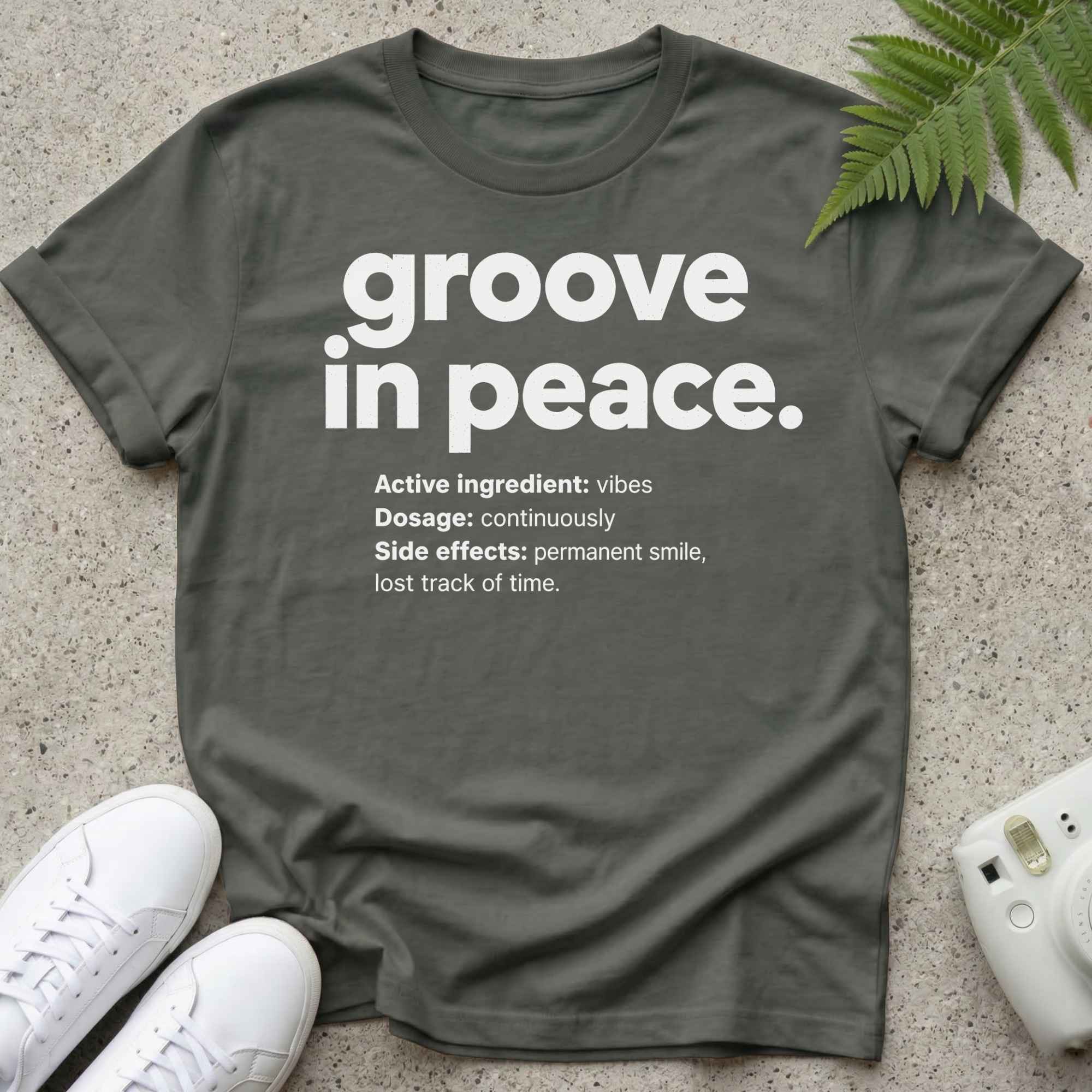 groove in peace. t-shirt White
