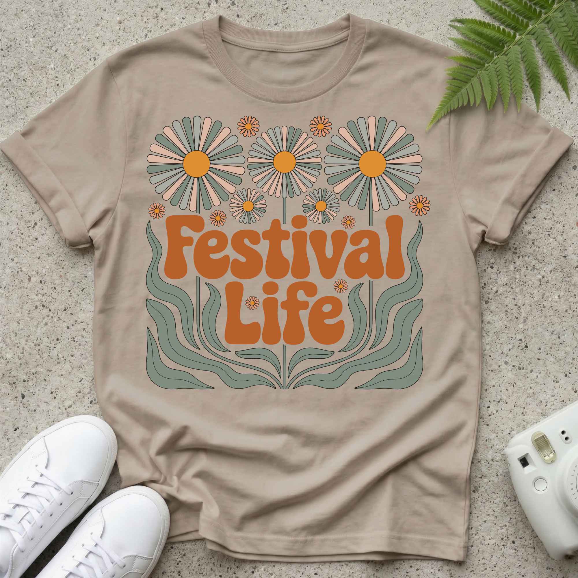 Festival Life Flowers T-shirt