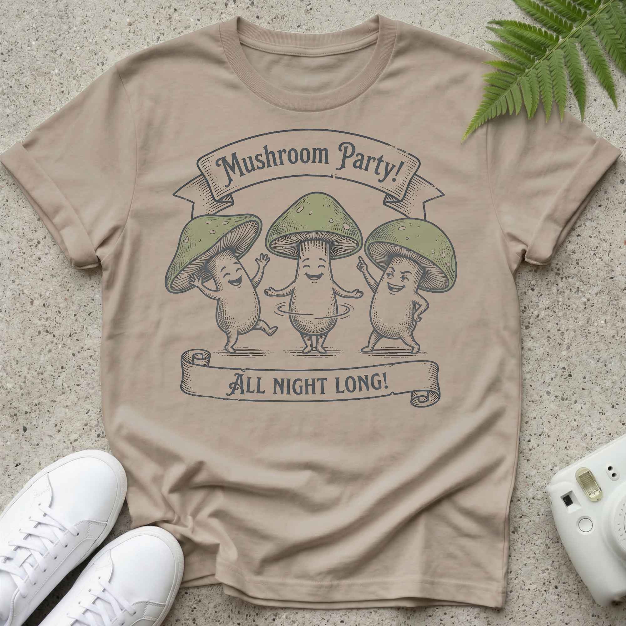 All Night Long Mushrooms T-shirt