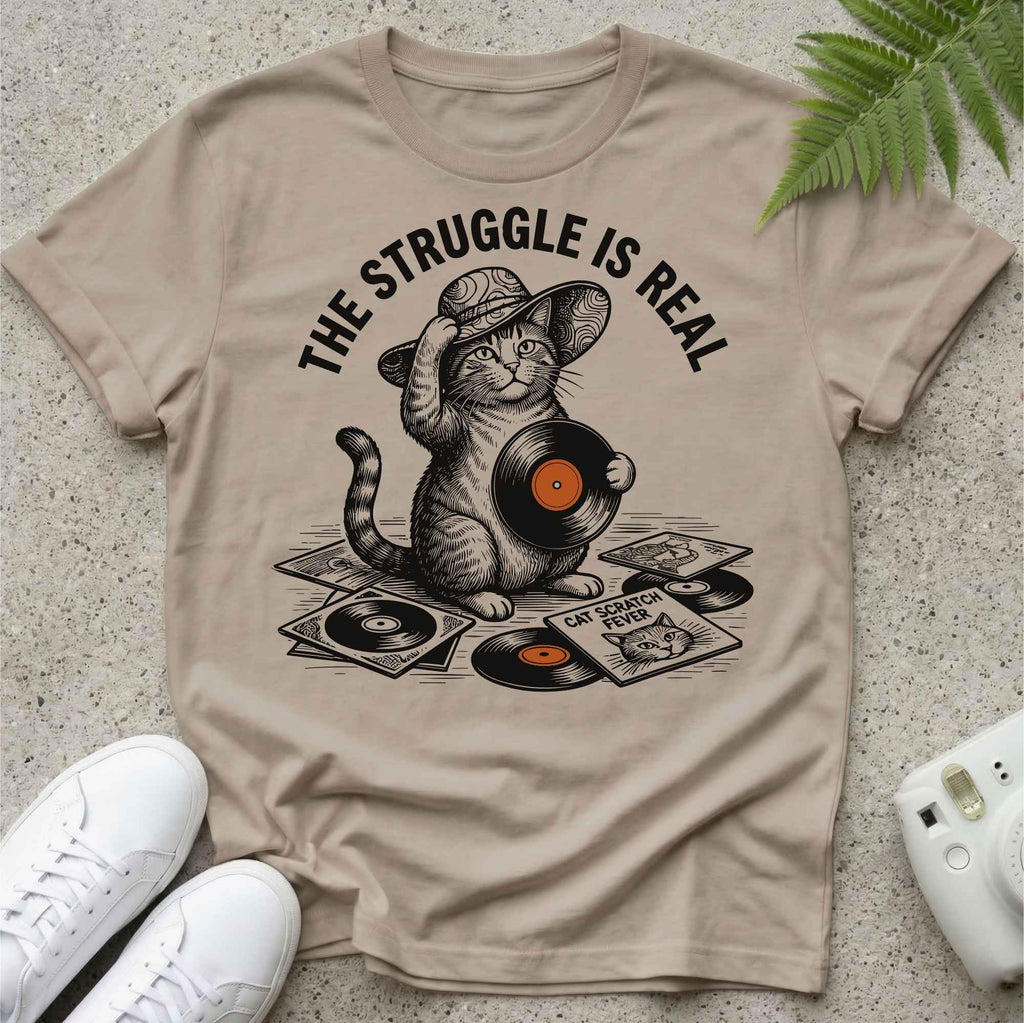 Selecting Record Struggle Cat T-shirt