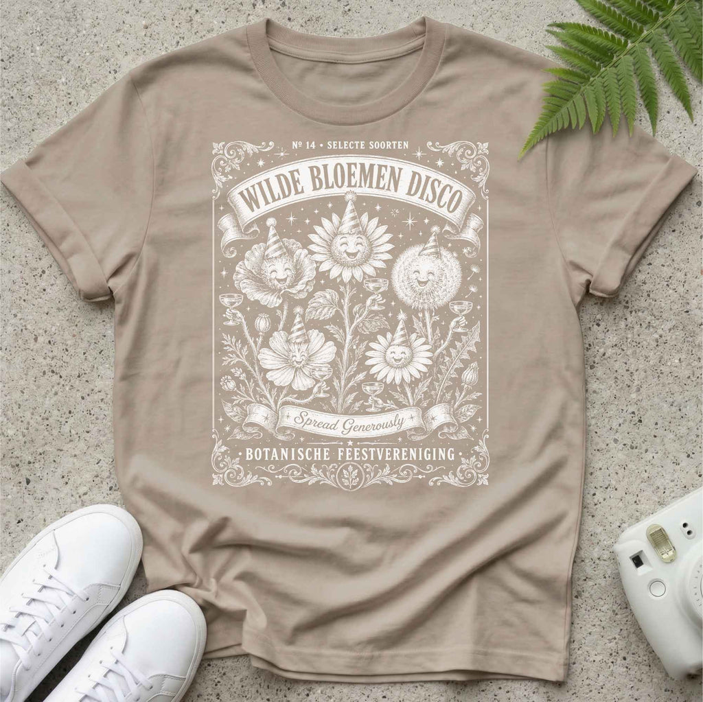 Wilde Bloemen Disco White T-shirt