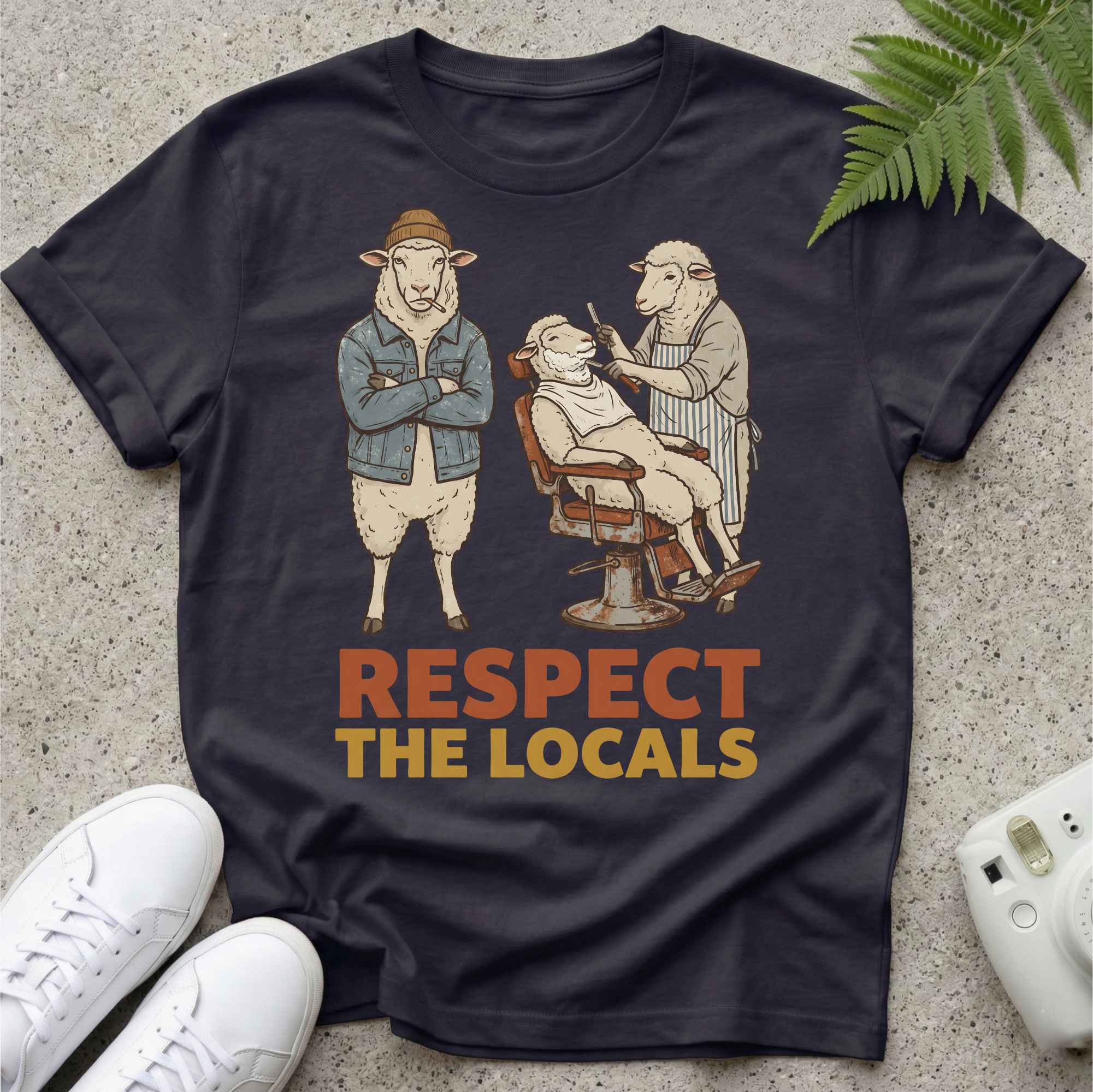 Respect Locals Sheep Retro T-shirt