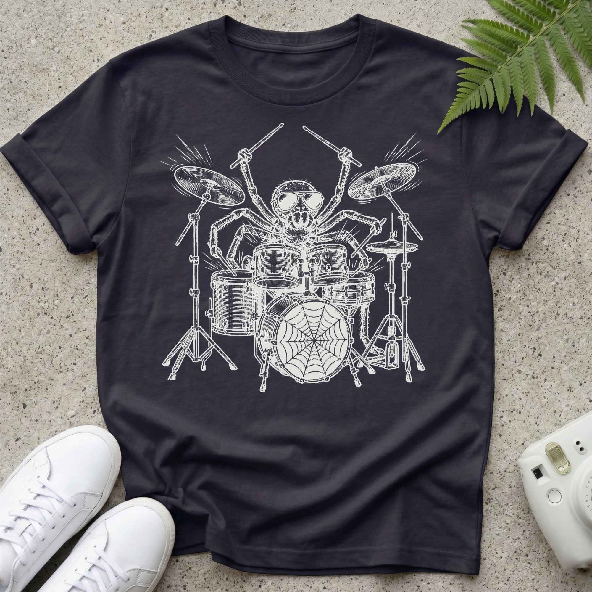 Spider Cool On Drums W T-shirt