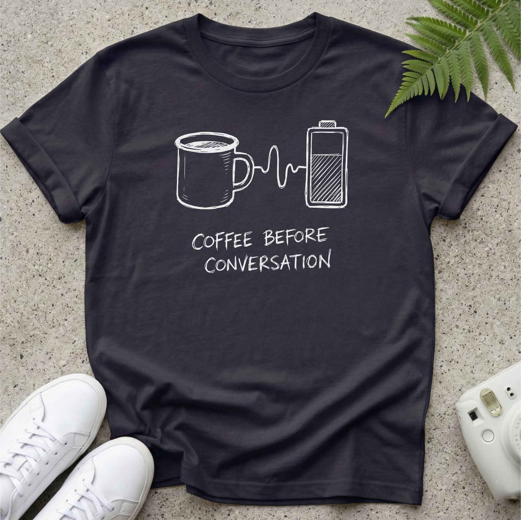 Coffee Before Conversation White T-shirt
