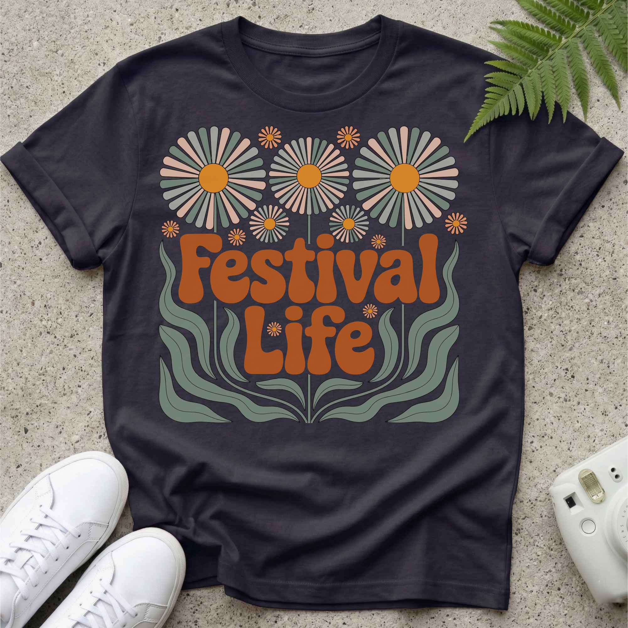 Festival Life Flowers T-shirt