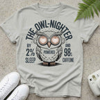 Powered By 98% Caffeine Owl T-shirt