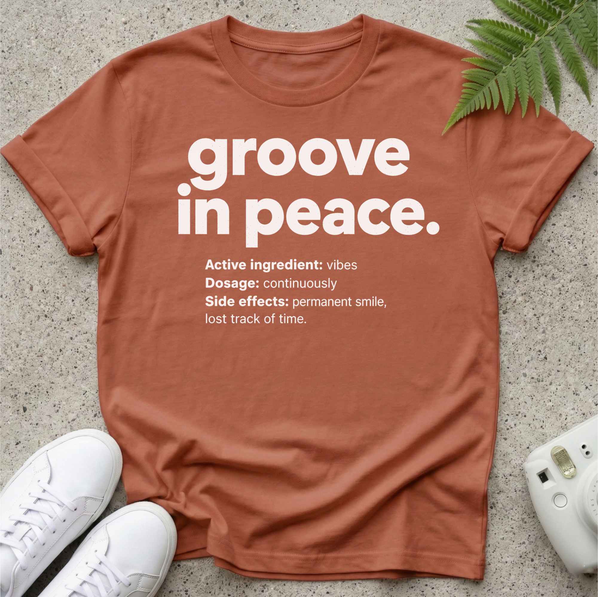 groove in peace. t-shirt White