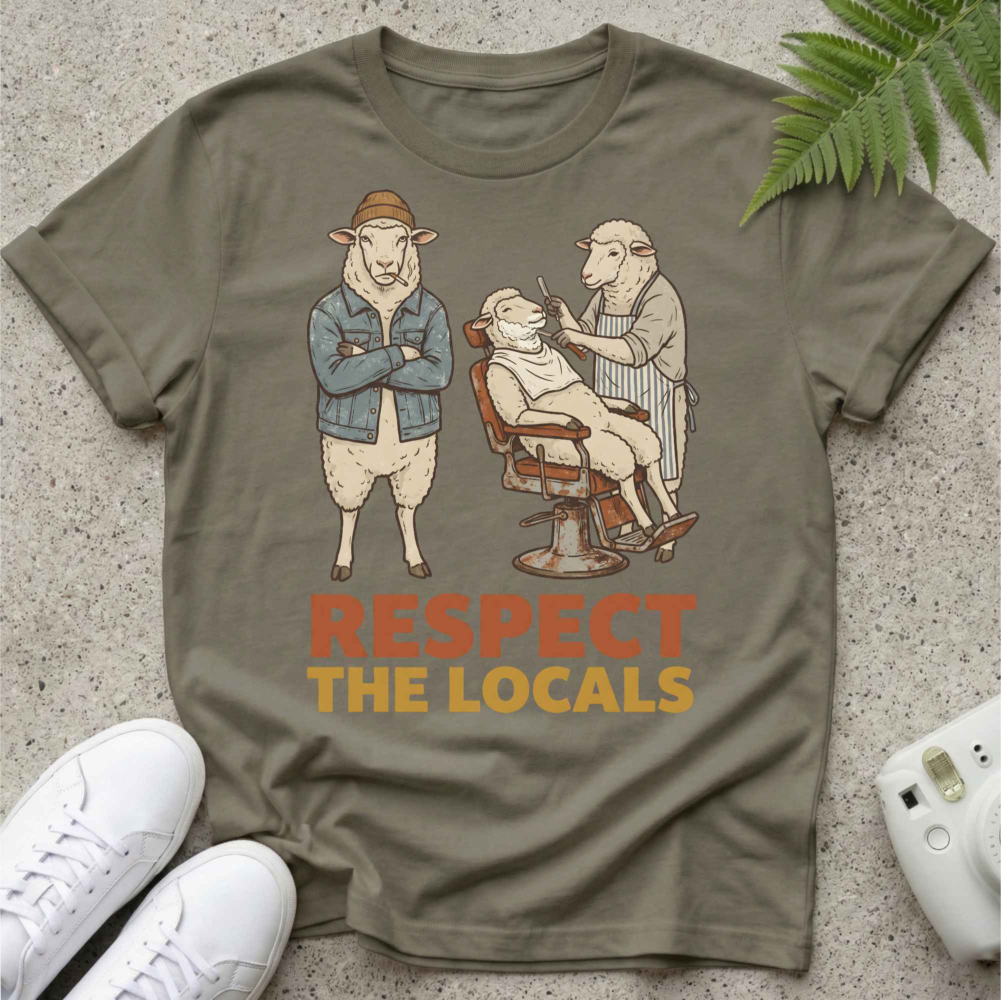 Respect Locals Sheep Retro T-shirt