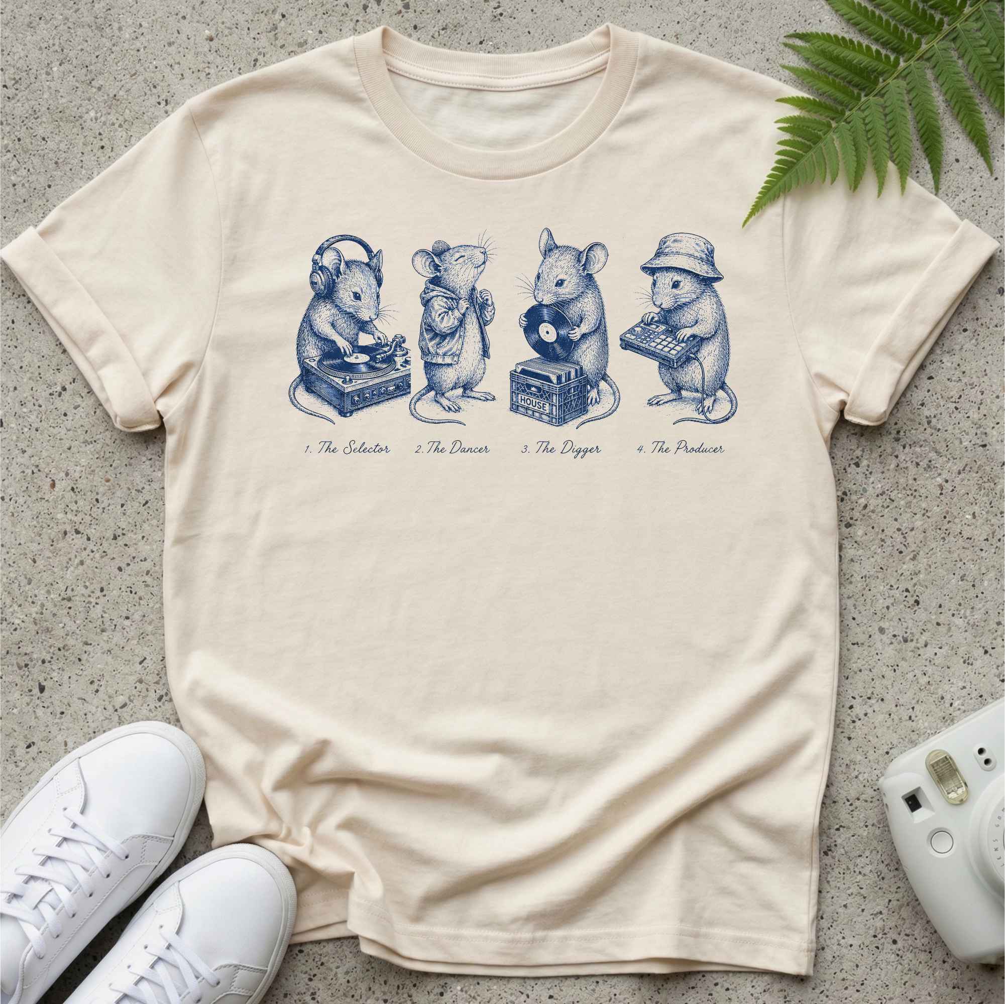 Mice Of House Vintage Blue T-shirt