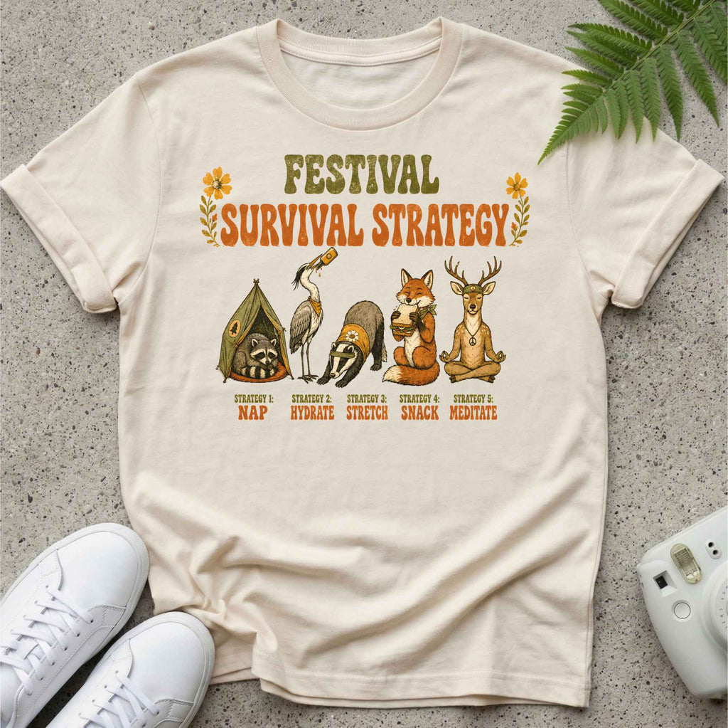 Festival Survival Strategy Colour T-shirt