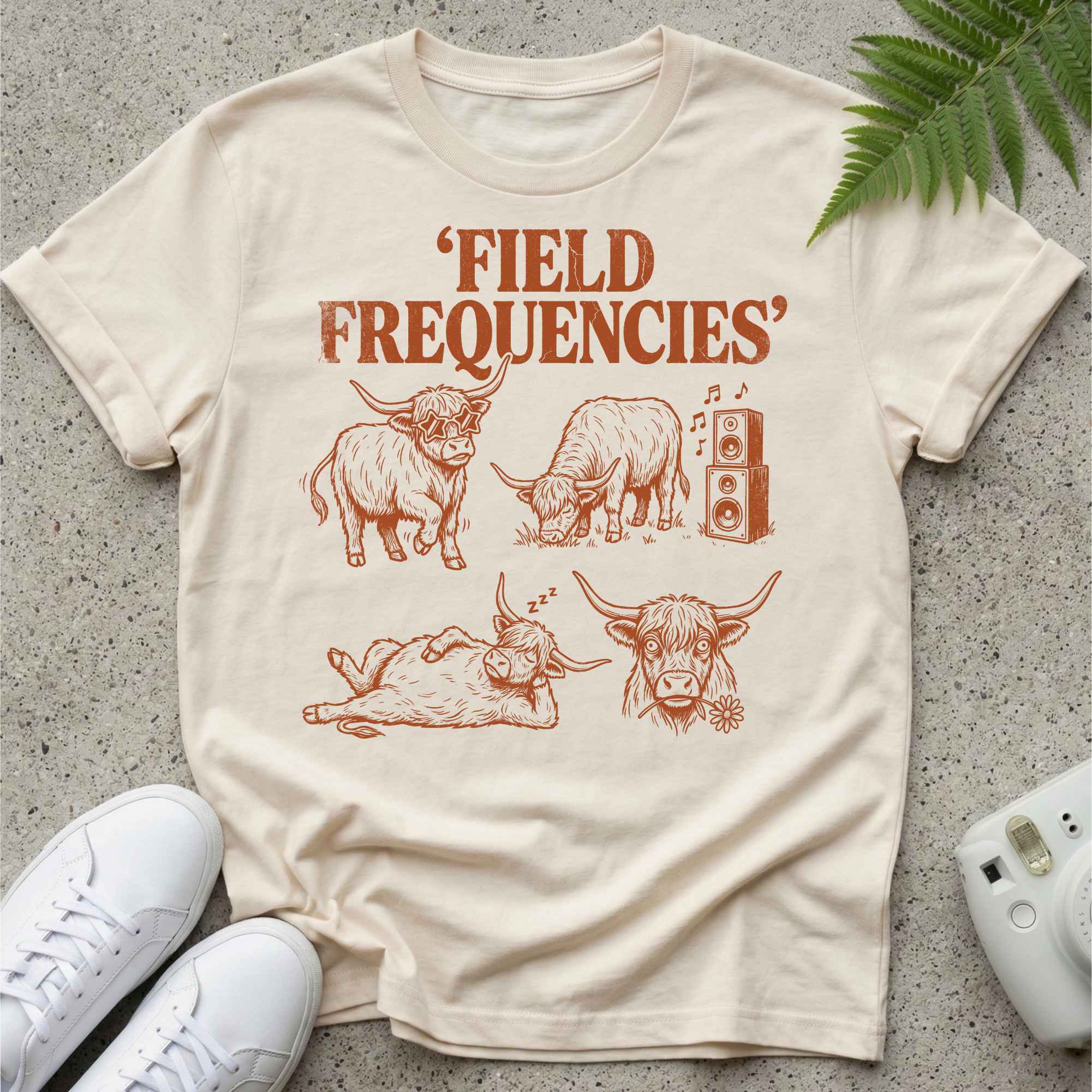 Field Frequencies Cows T-shirt