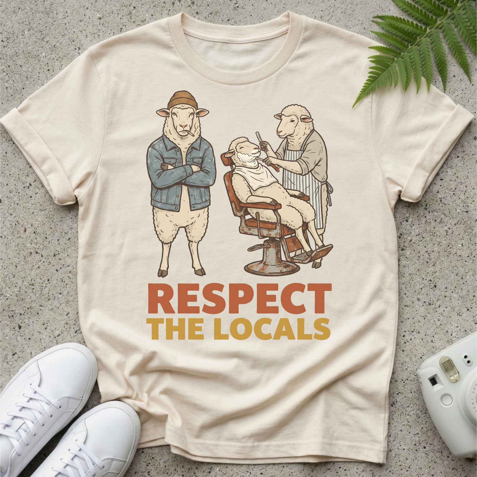 Respect Locals Sheep Retro T-shirt