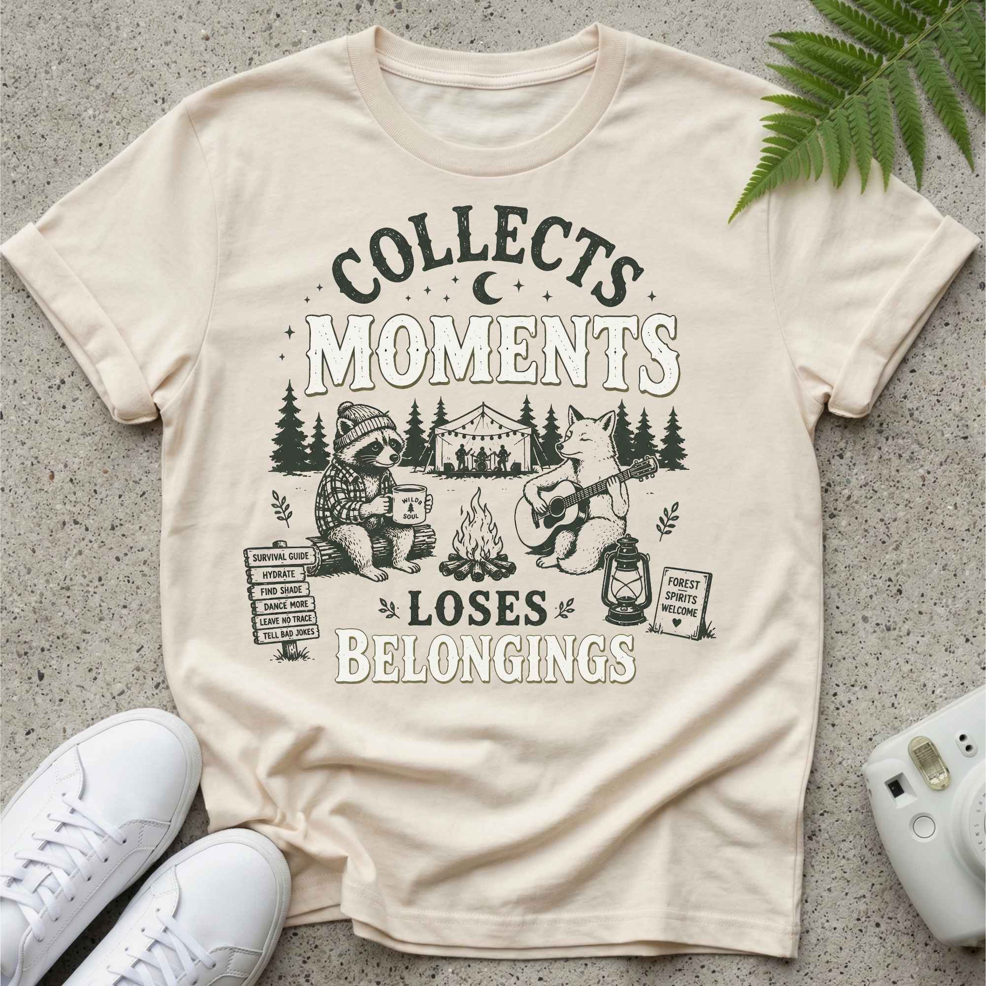 Collects Moments - Loses Belongings T-shirt