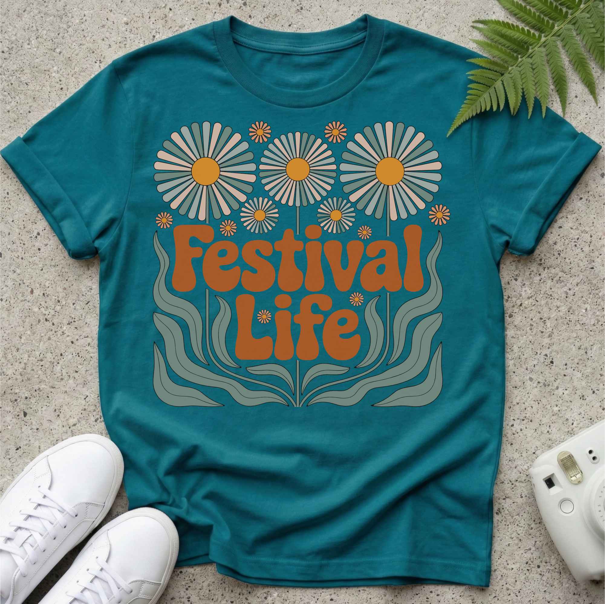 Festival Life Flowers T-shirt