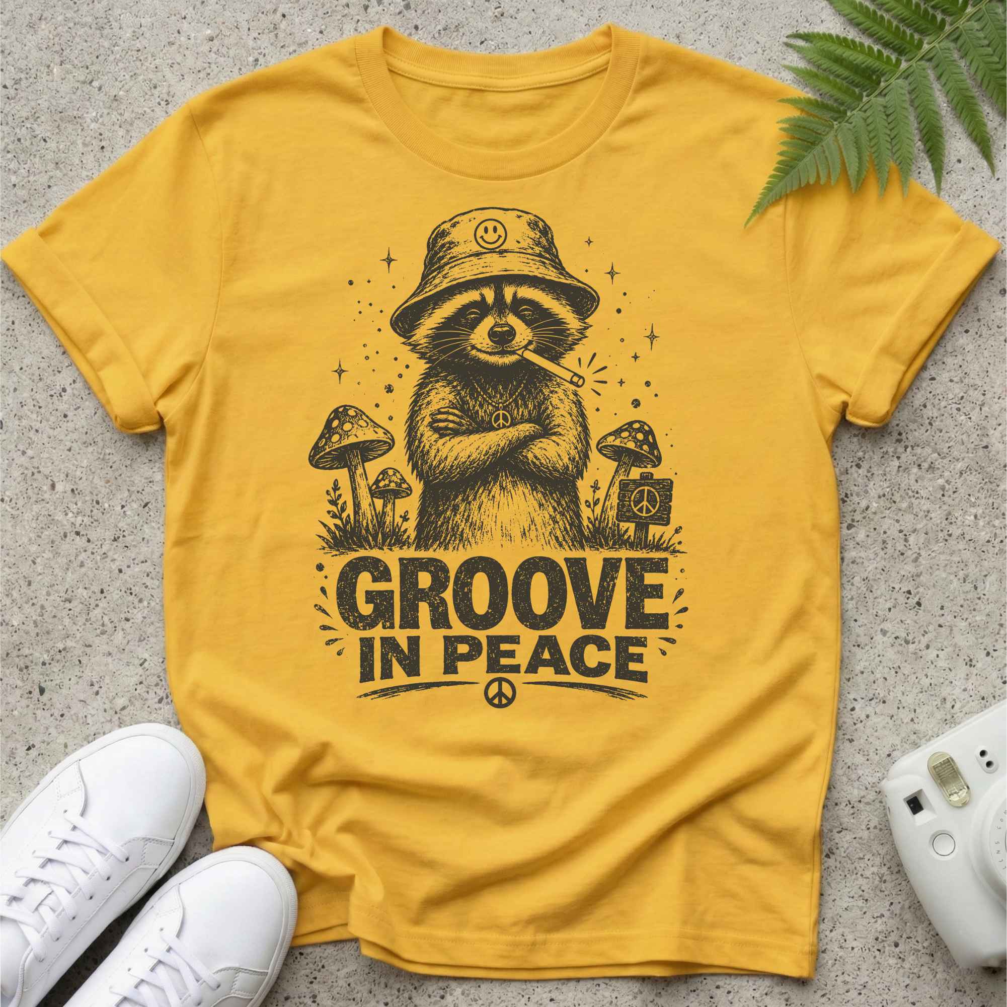Groove In Peace Raccoon T-shirt