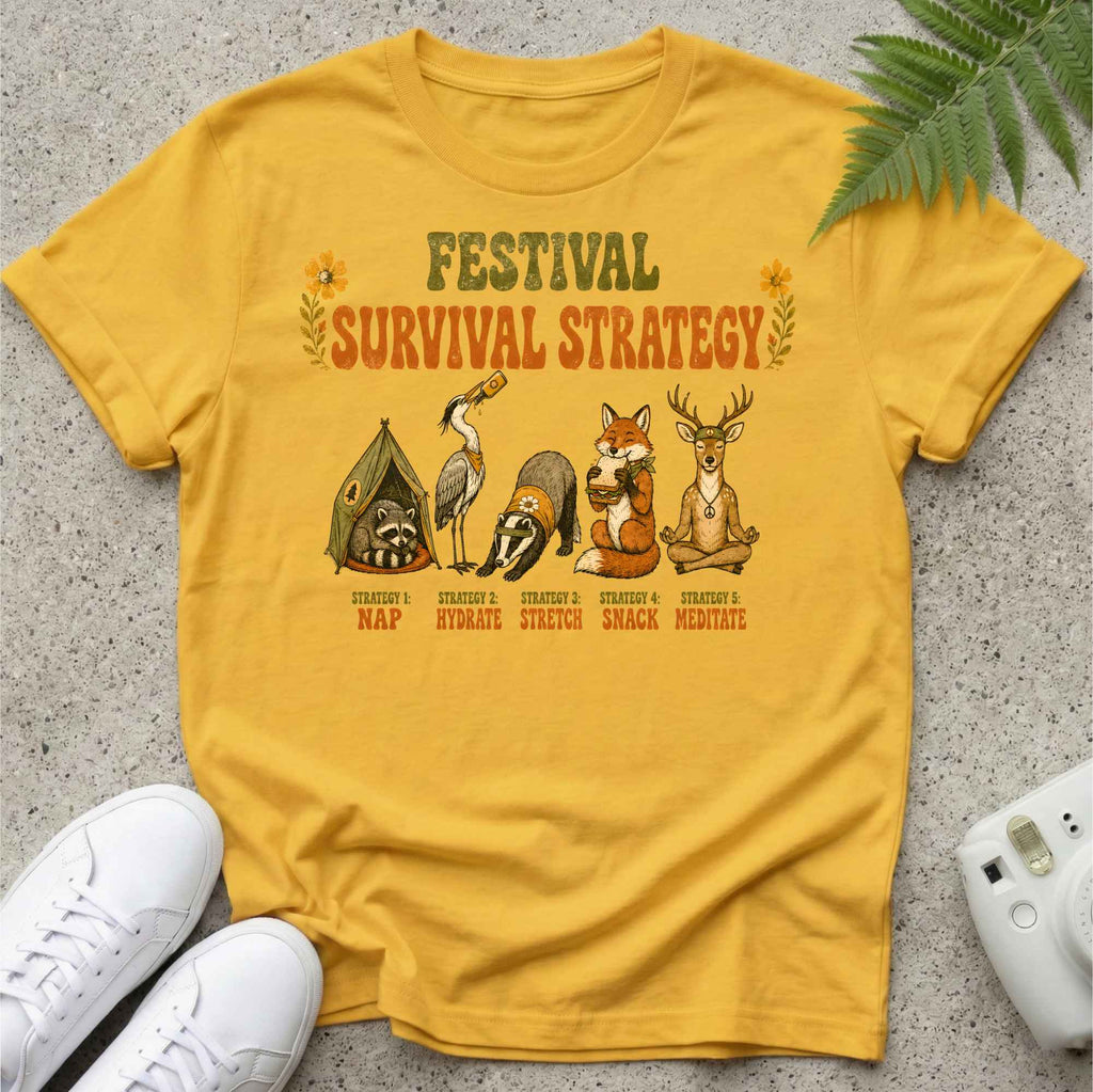 Festival Survival Strategy Colour T-shirt
