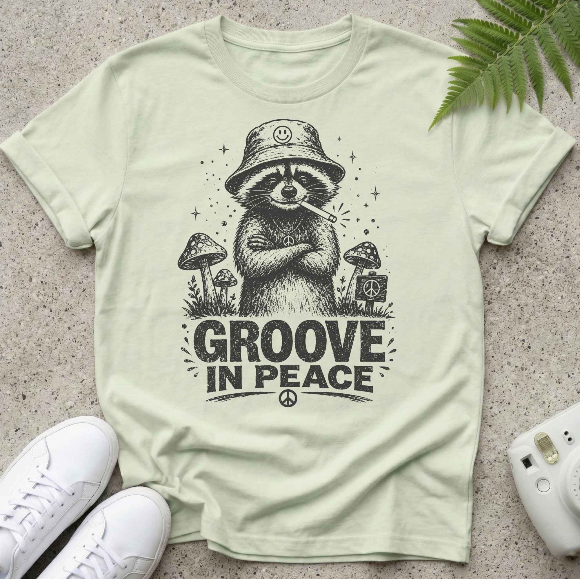 Groove In Peace Raccoon T-shirt