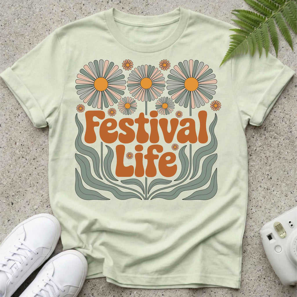 Festival Life Flowers T-shirt
