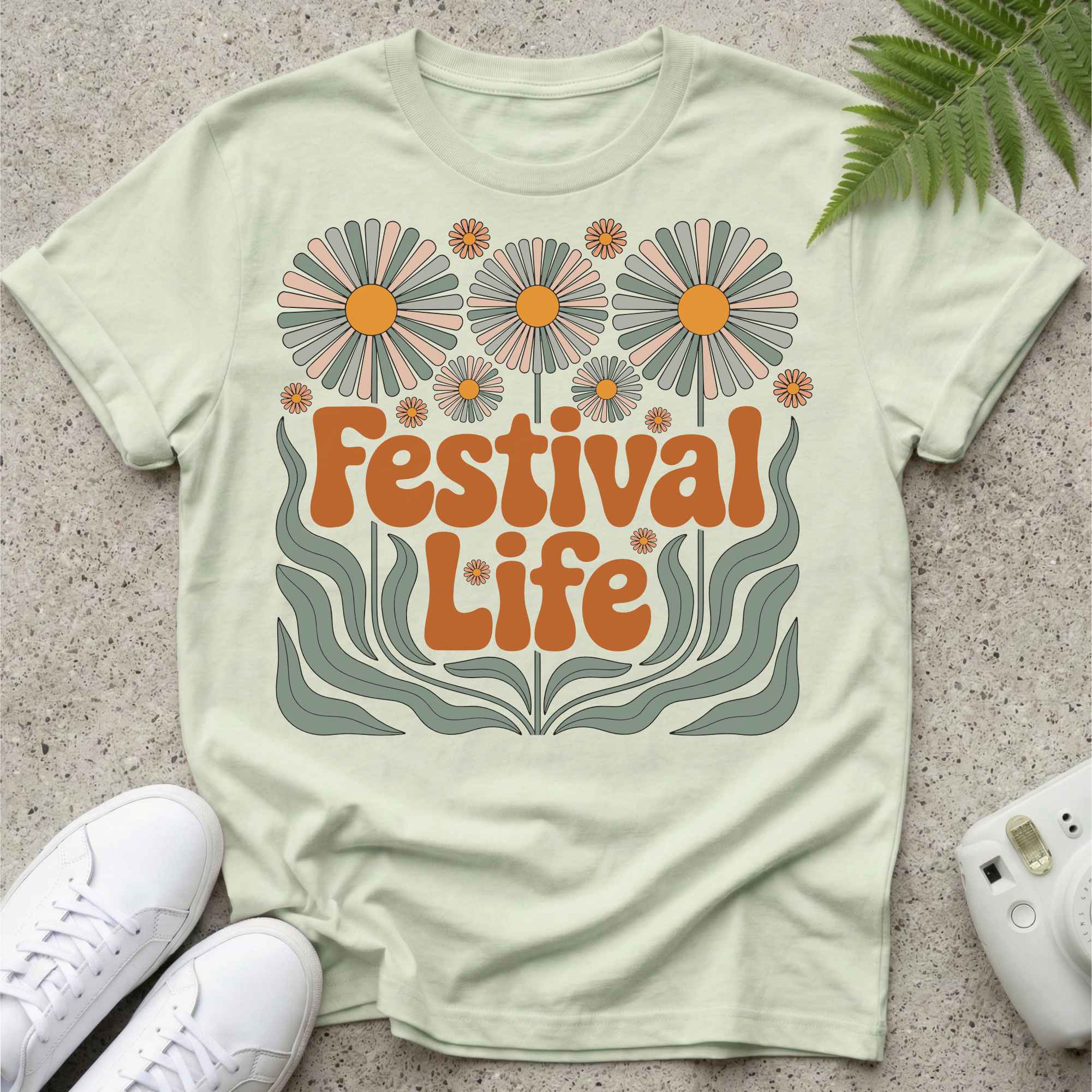 Festival Life Flowers T-shirt