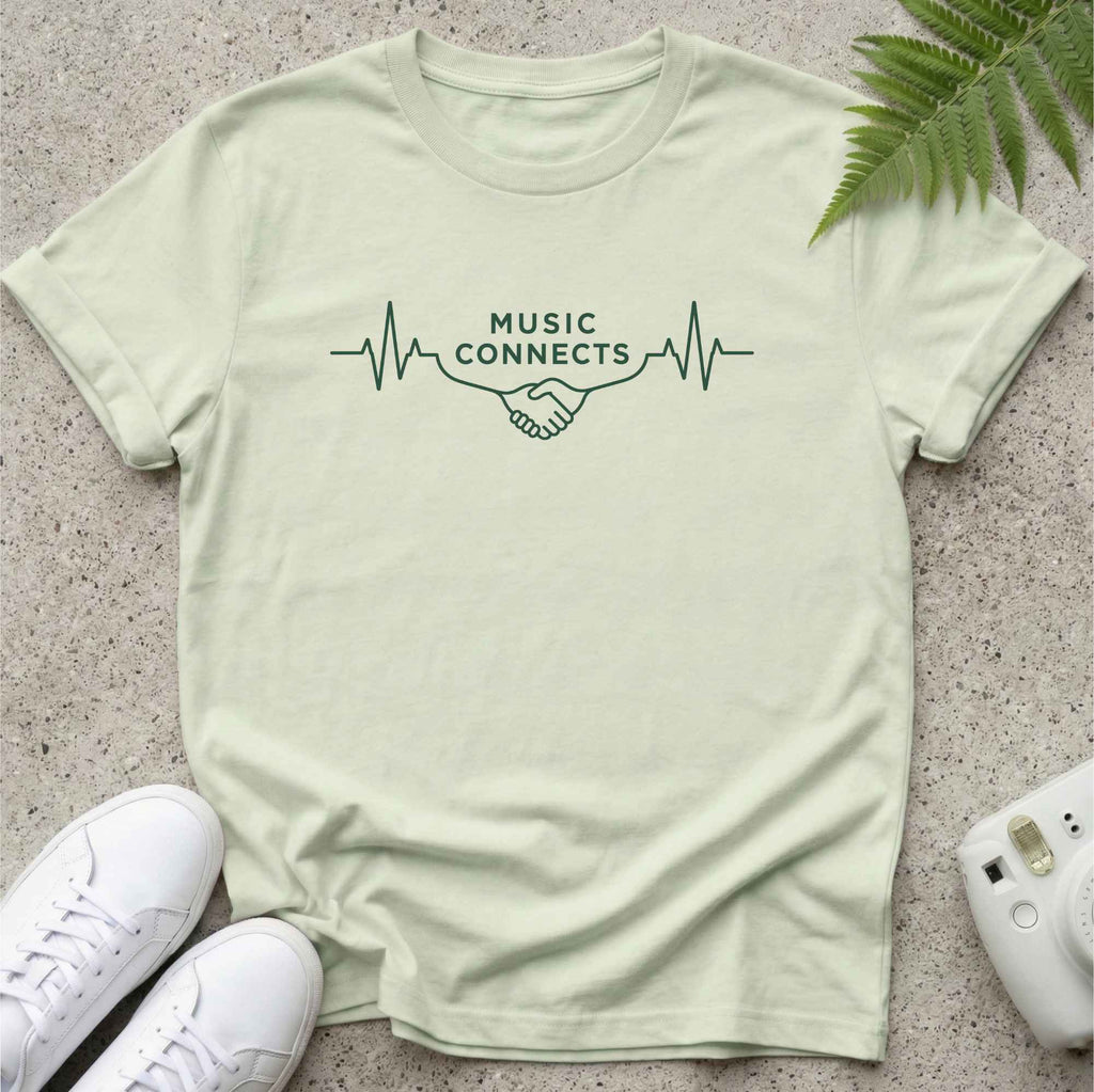Music connects Green T-shirt
