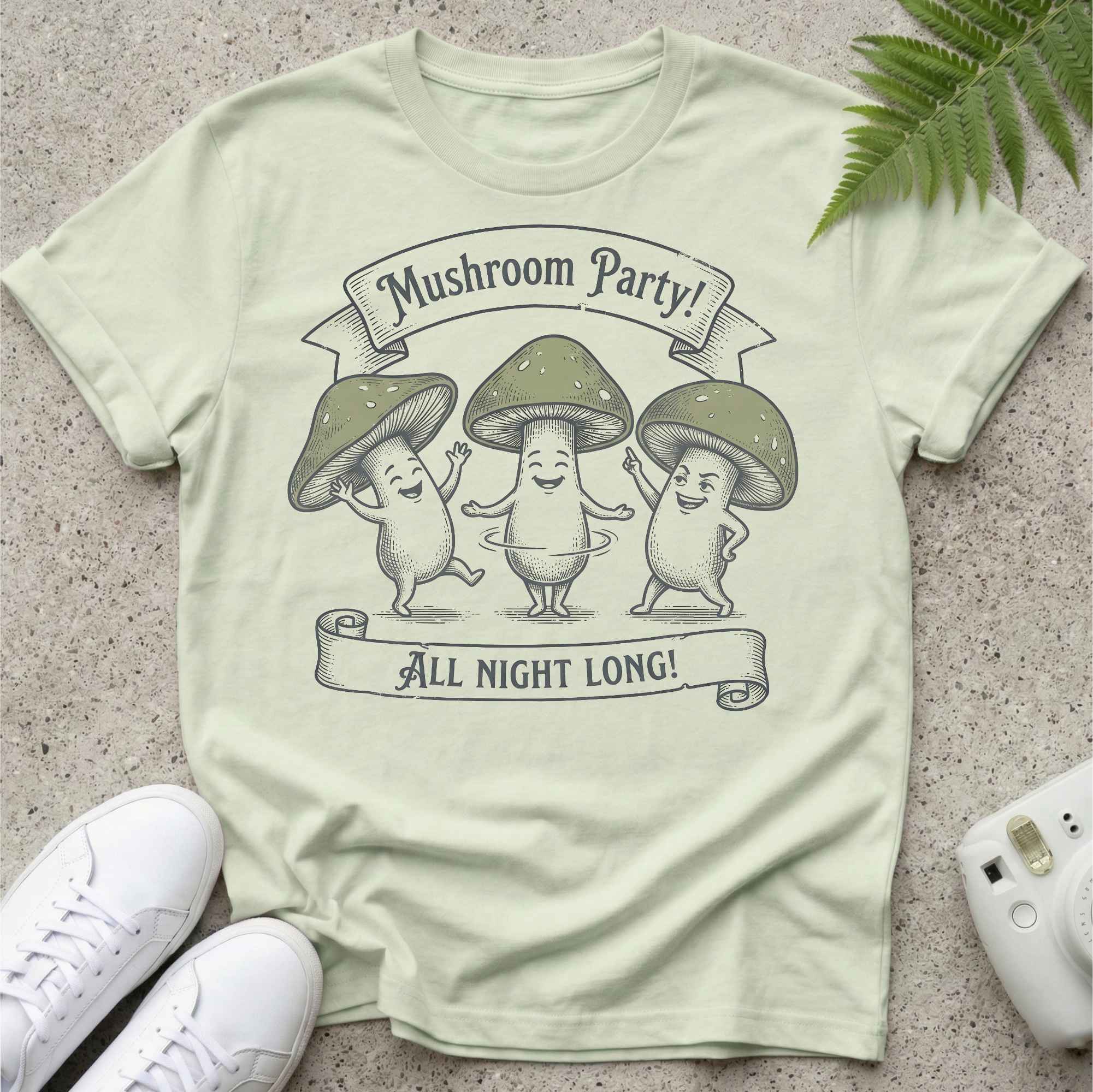 All Night Long Mushrooms T-shirt