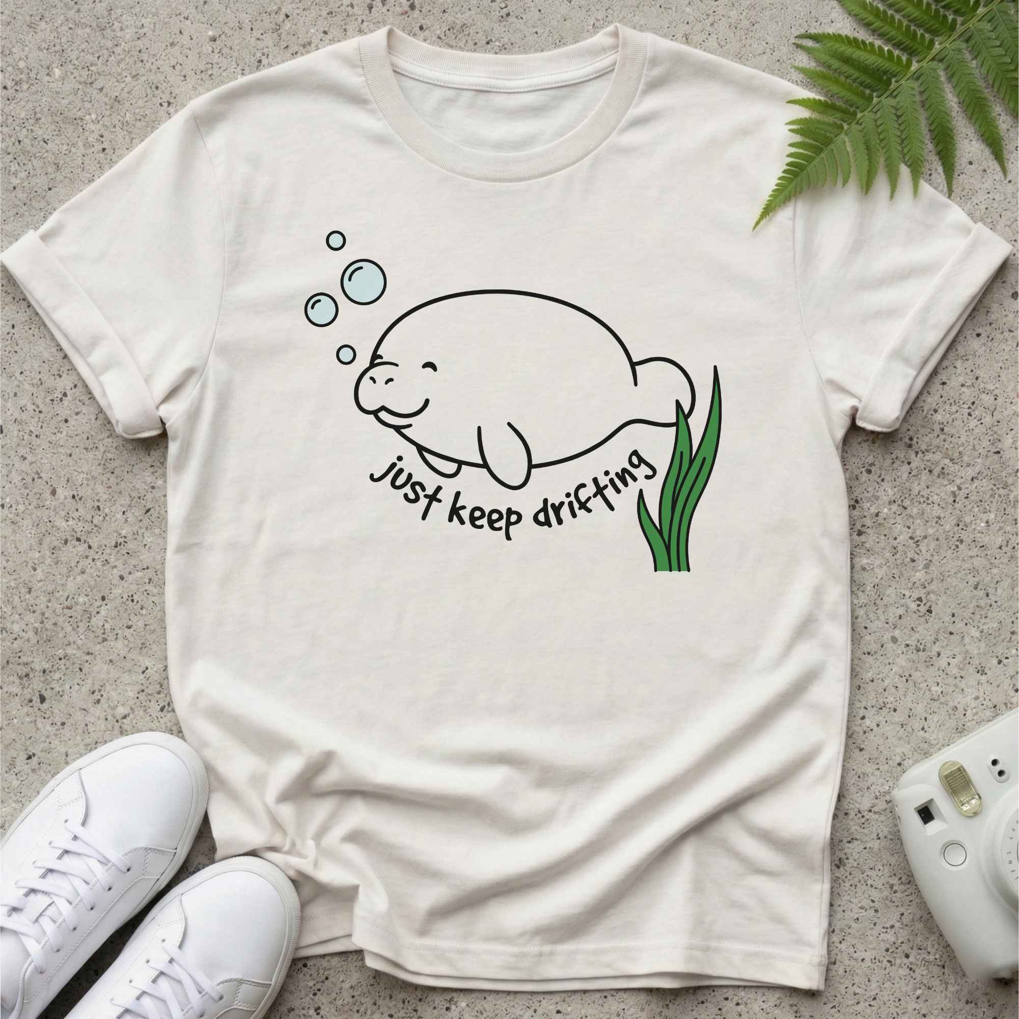 Just Keep Drifting Manatee T-shirt