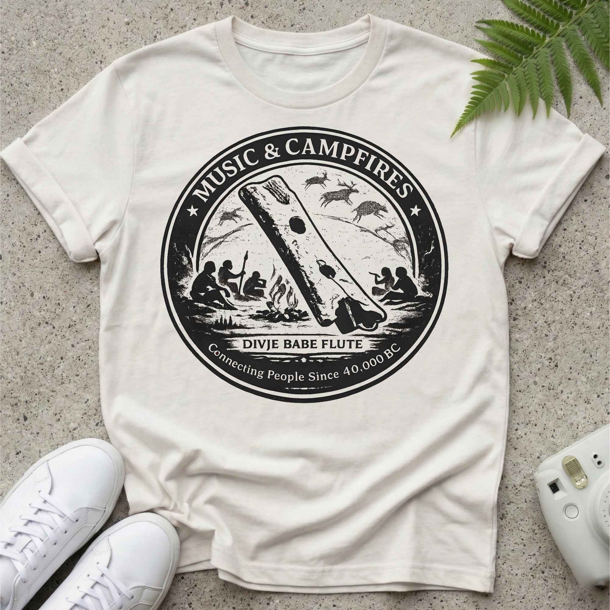Divje Babe Flute 40.000 BC T-shirt