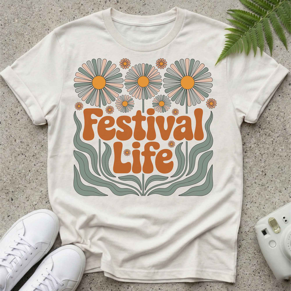 Festival Life Flowers T-shirt