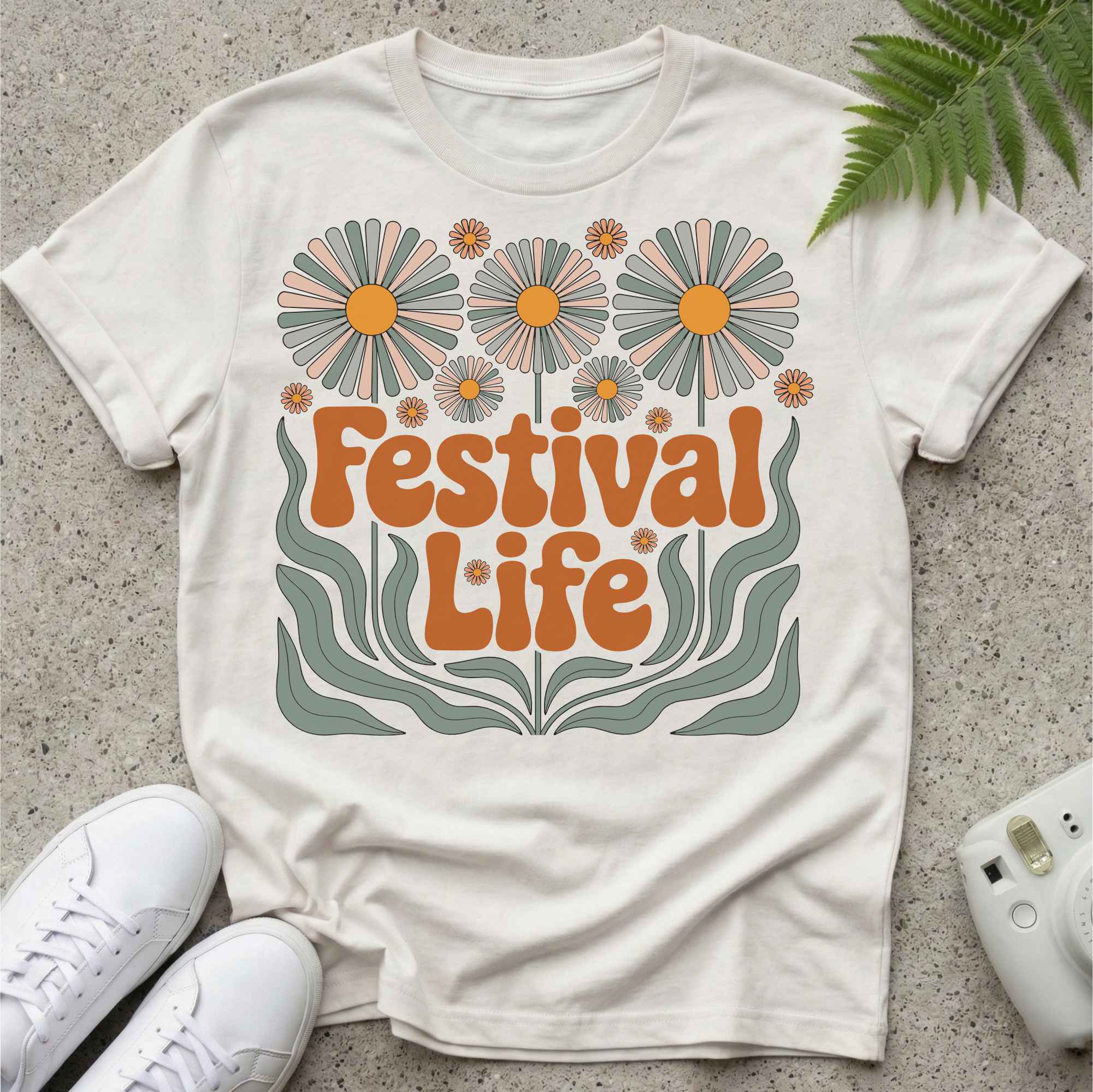 Festival Life Flowers T-shirt